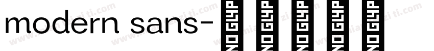 modern sans字体转换